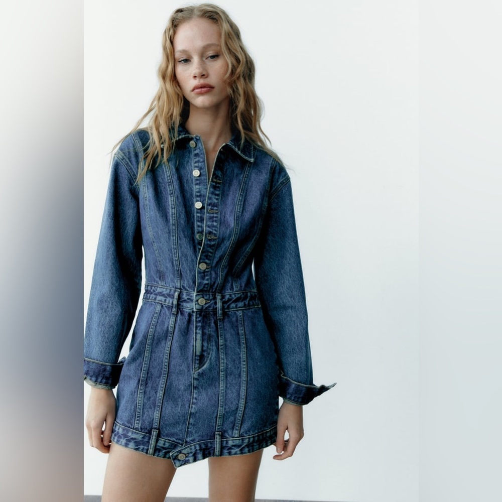 Zara denim mini dress